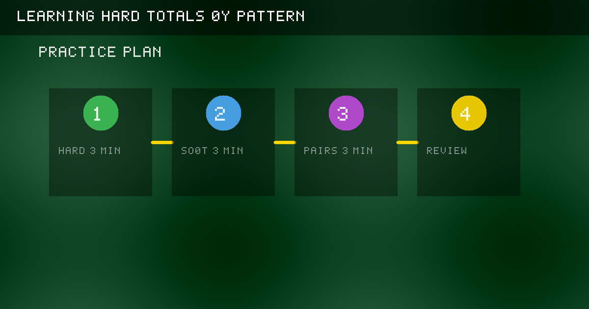 Original hard-total practice diagram grouped into three total bands.