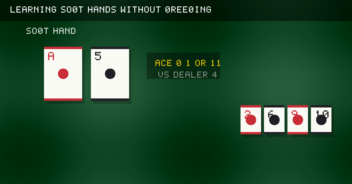 Original soft-hand practice diagram with an Ace moving between values.