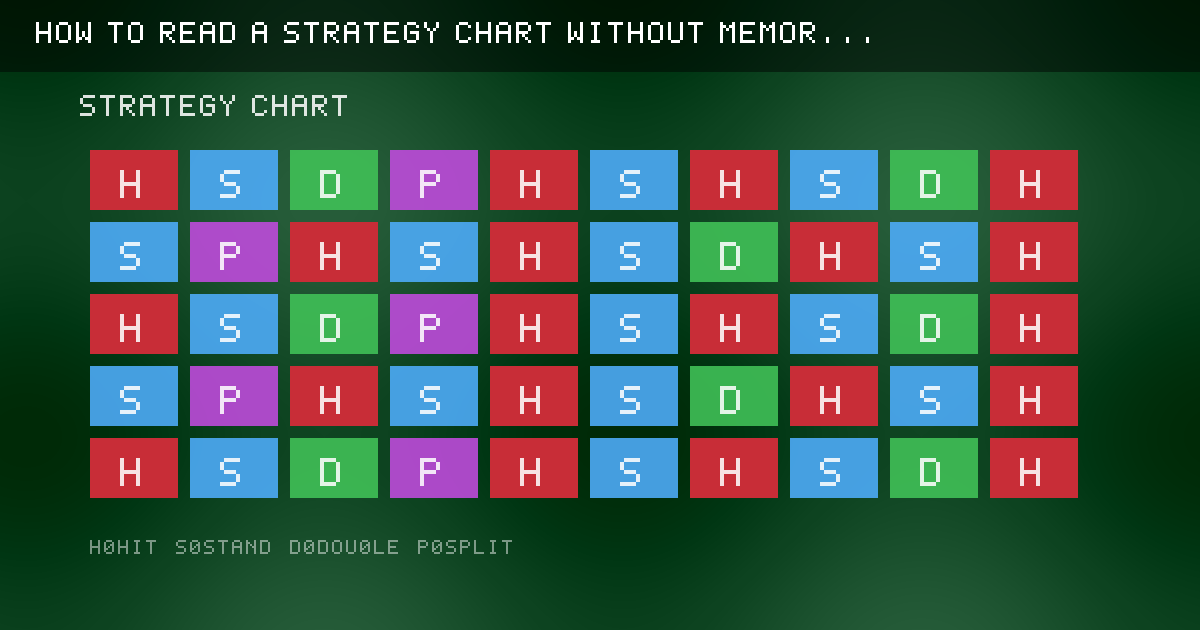 Original strategy chart reading diagram with row and column guides.