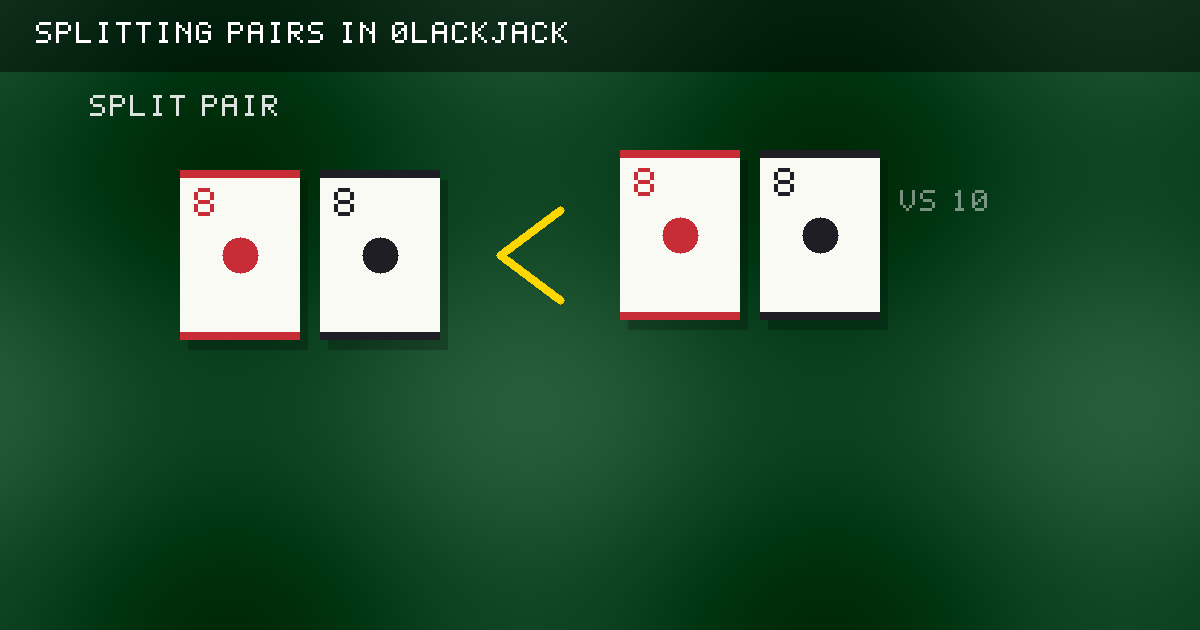 Original pair-splitting illustration with two matching cards separating into hands.